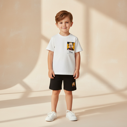 Cotton Mickey Mouse & Marvel Comics Cotton Tee & Shorts Set