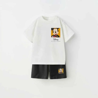 Cotton Mickey Mouse & Marvel Comics Cotton Tee & Shorts Set
