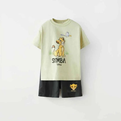 Cotton Simba Life Is A Long Walk T-Shirt & Shorts Set