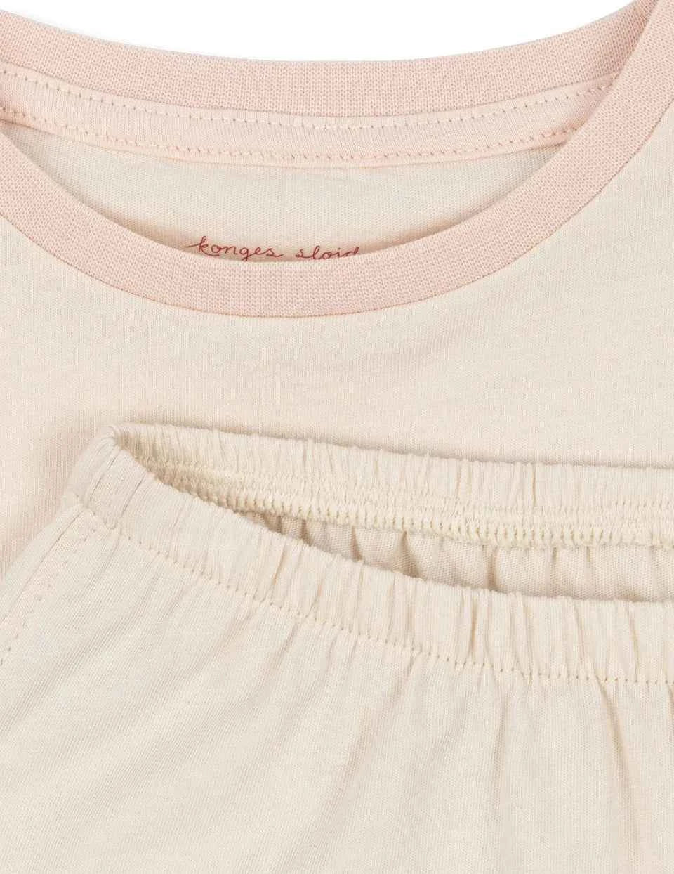 Cotton Cream Cherry Embroidered Top & Ruffle Shorts Set