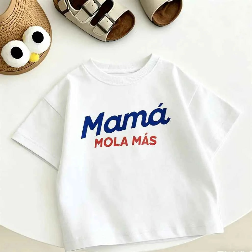 100% Cotton Mama & Papa Printed Cotton Casual Tee Shirt