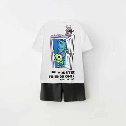 Cotton Monsters Inc Mike Mike Wazowski Tee & Shorts Set