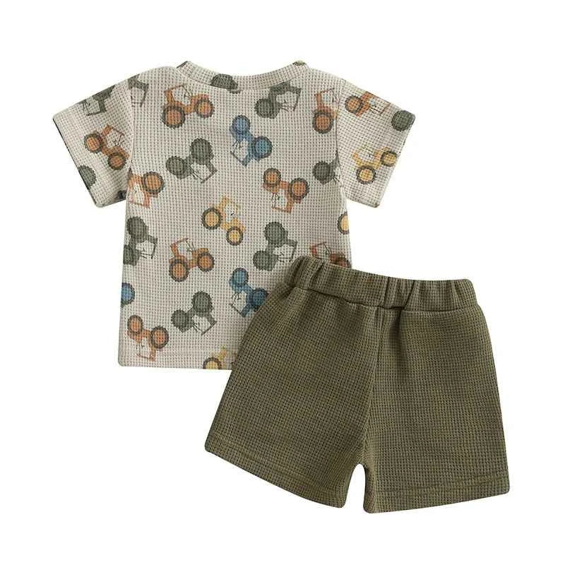 Waffle Knit Tee & Shorts Set