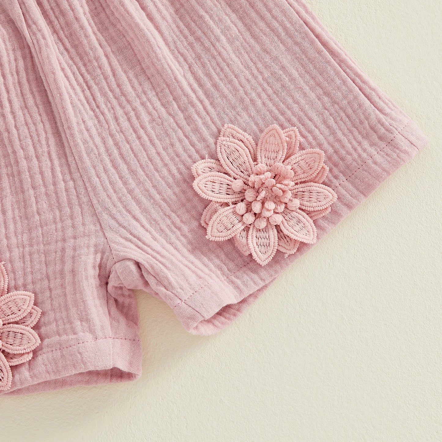 Floral Applique Summer Top & Short Set