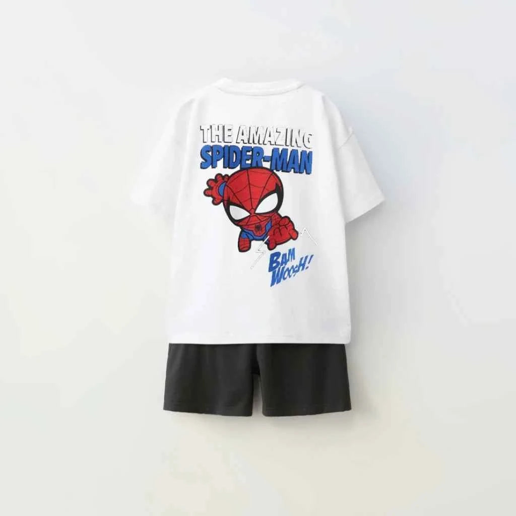 Cotton Spider-Man Spidey Amazing Friends Tees & Shorts Set