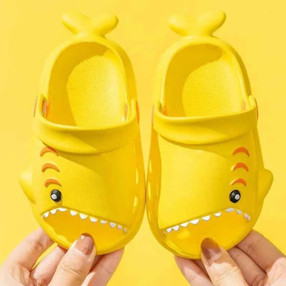 Colorful Shark Themed Slip-On Sandals & Clogs