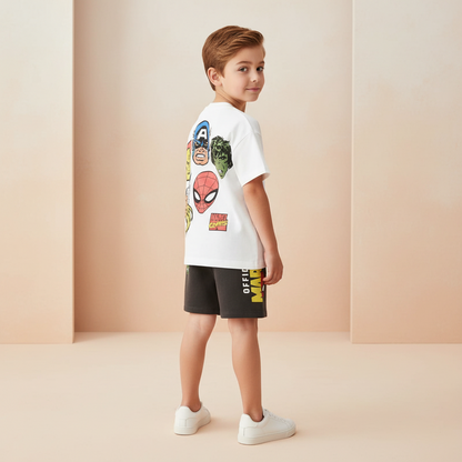 Cotton Mickey Mouse & Marvel Comics Cotton Tee & Shorts Set