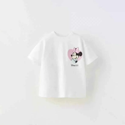 Cotton Mickey Mouse & Classic Disney Character Printed Tee