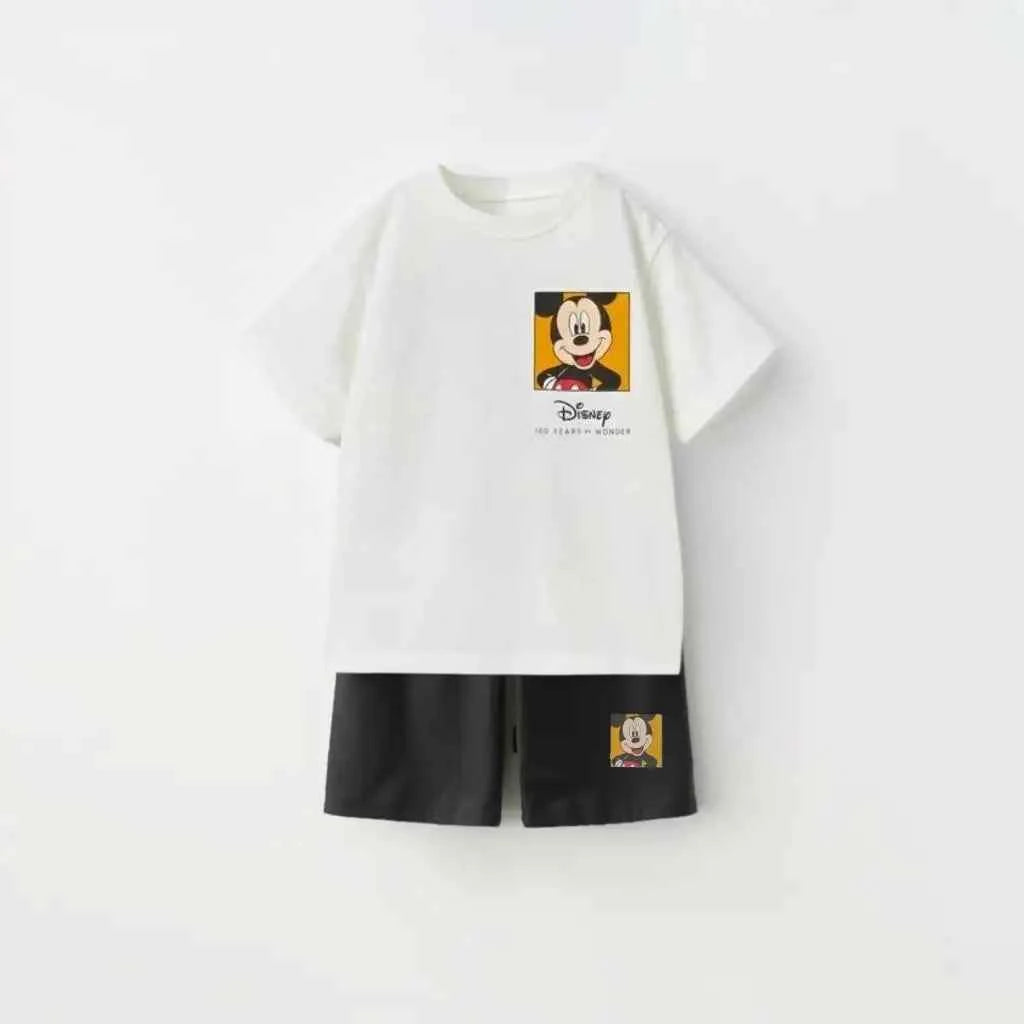 Cotton Mickey Mouse & Marvel Comics Cotton Tee & Shorts Set