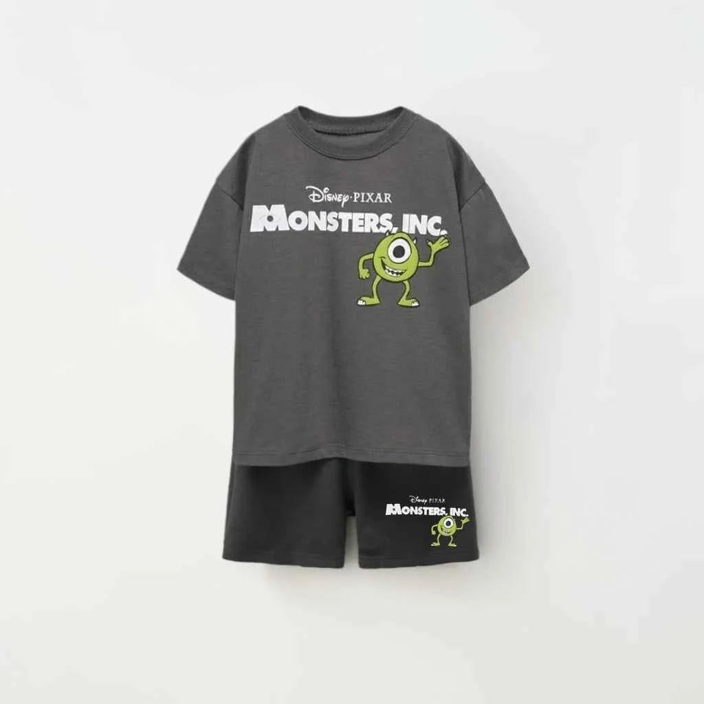 Cotton Monsters Inc Mike Mike Wazowski Tee & Shorts Set