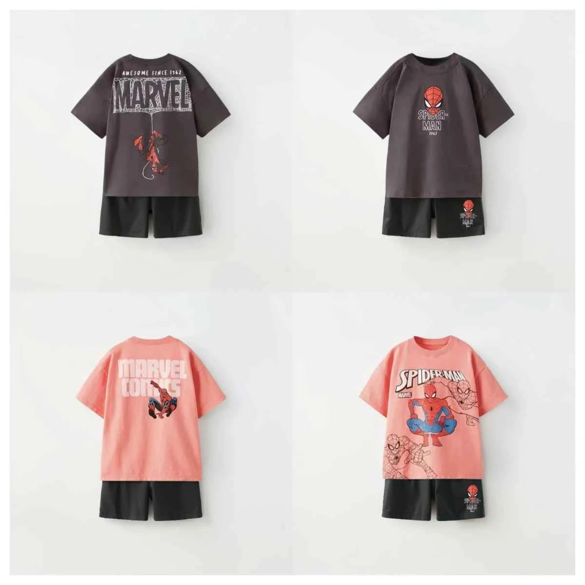 Cotton Marvel Spider-Man Short Sleeve Tee & Shorts Set