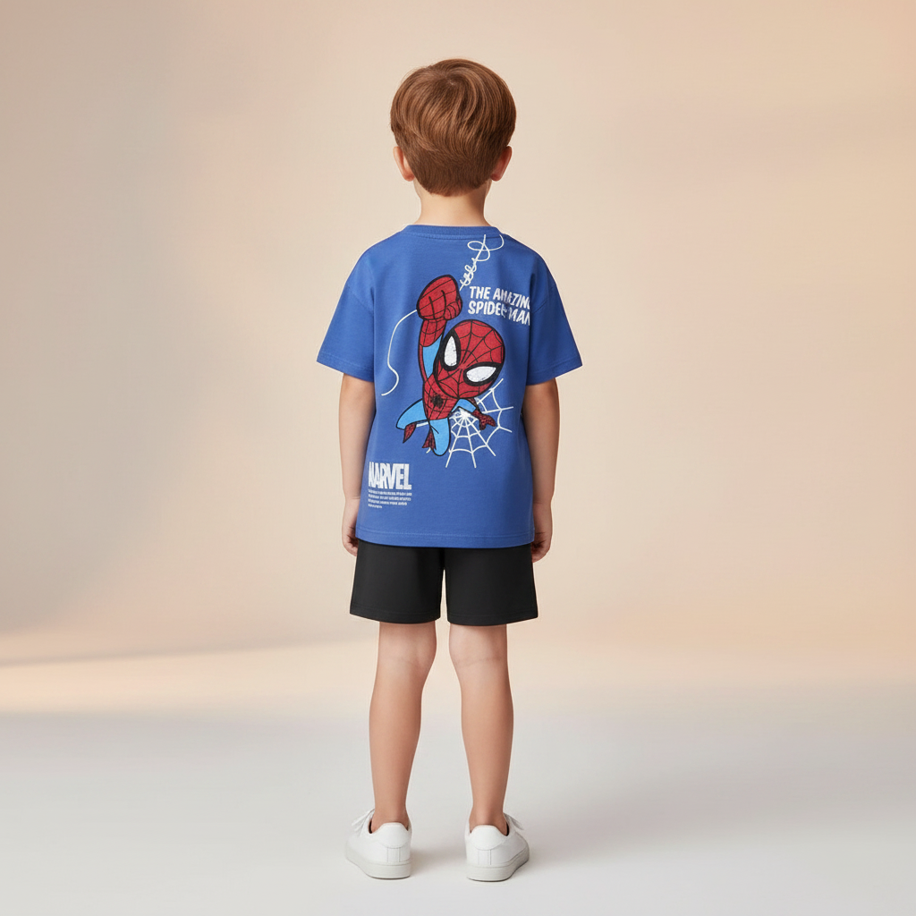 Cotton Spider-Man Spidey Amazing Friends Tees & Shorts Set