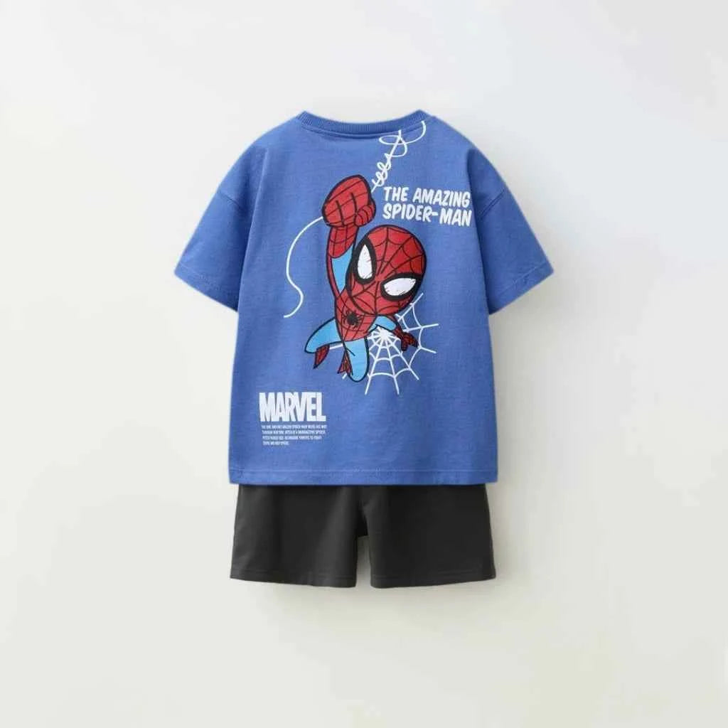 Cotton Spider-Man Spidey Amazing Friends Tees & Shorts Set