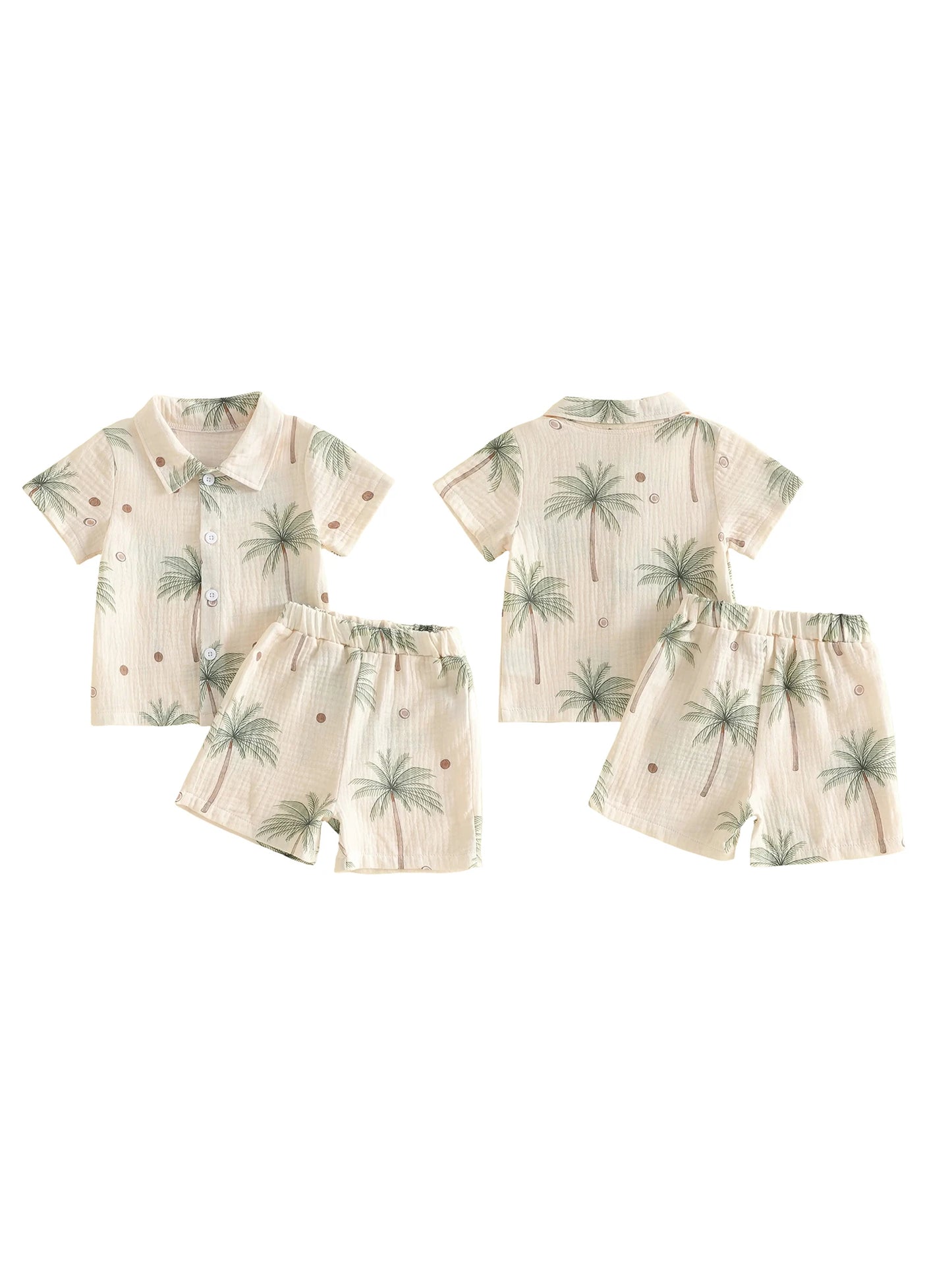 Cotton Short Sleeve Shirt & Shorts Set