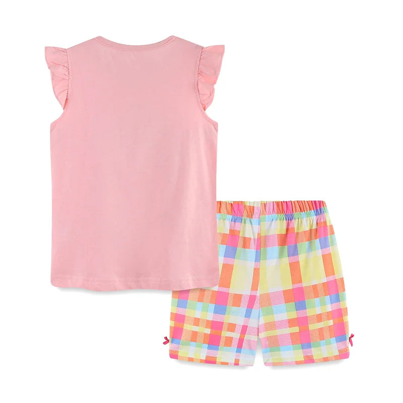 100% Cotton Ruffle Top & Shorts Set