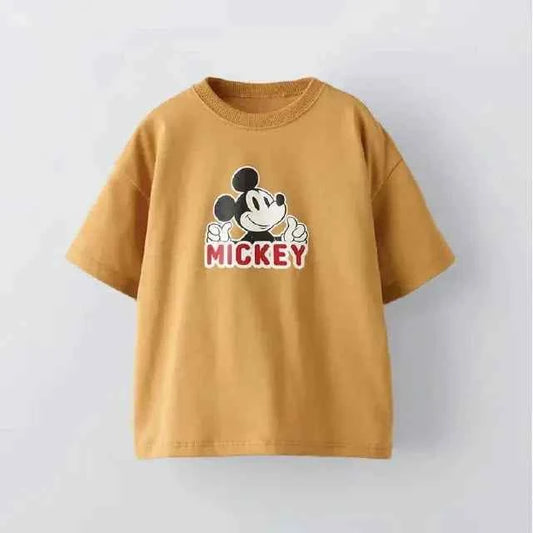 Cotton Mickey Mouse Cool Plans Classic Cartoon T-Shirt