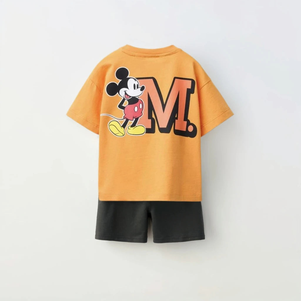 Cotton Mickey Mouse Cotton Tees & Shorts Set Casual Wear