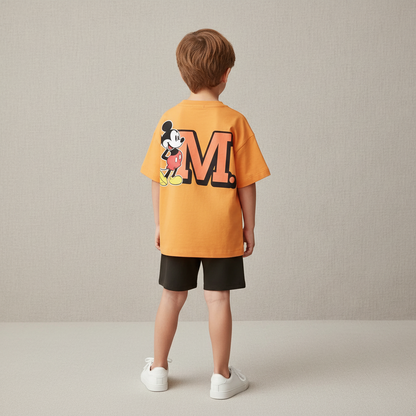 Cotton Donald Duck & Mickey Mouse Cotton Tee & Shorts Set