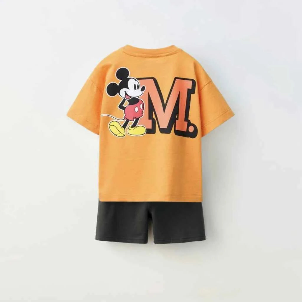 Cotton Donald Duck & Mickey Mouse Cotton Tee & Shorts Set