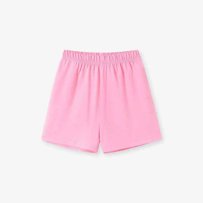 100% Cotton Unicorn Rocket Tee, Rainbow Striped Ruffle Sleeve Top & Shorts 3-Pack Set