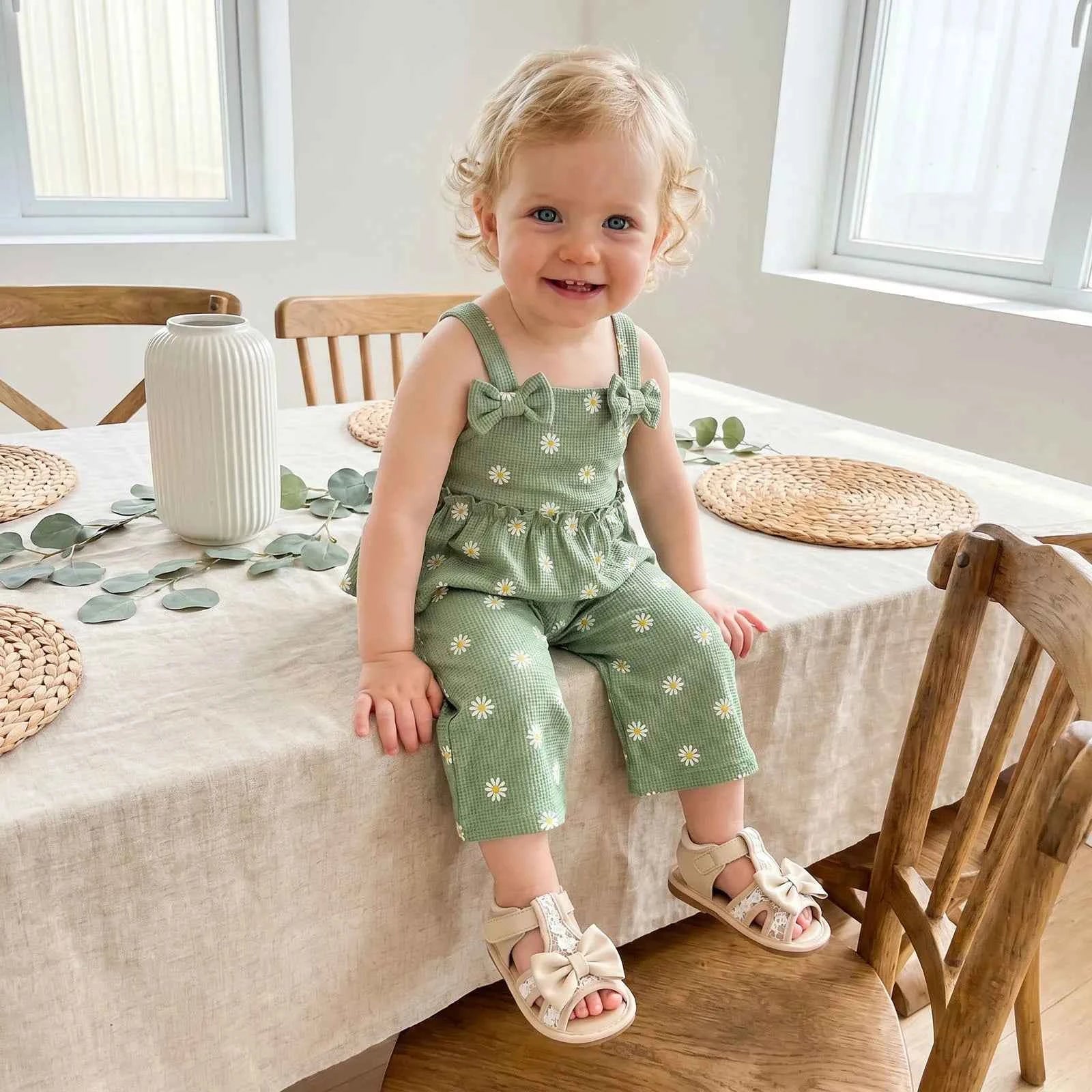 Floral Print Peplum Tops & Wide Leg Pants Set