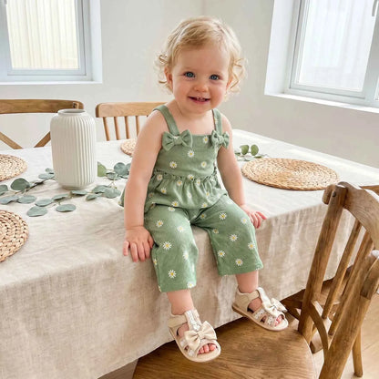 Floral Print Peplum Tops & Wide Leg Pants Set