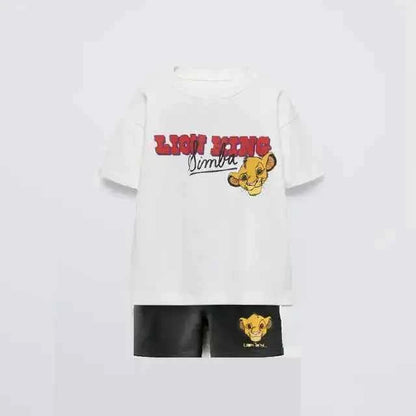 Cotton Simba Life Is A Long Walk T-Shirt & Shorts Set