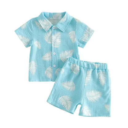 Cotton Short Sleeve Shirt & Shorts Set