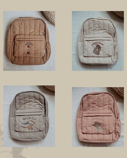 100% Cotton Quilted Backpack