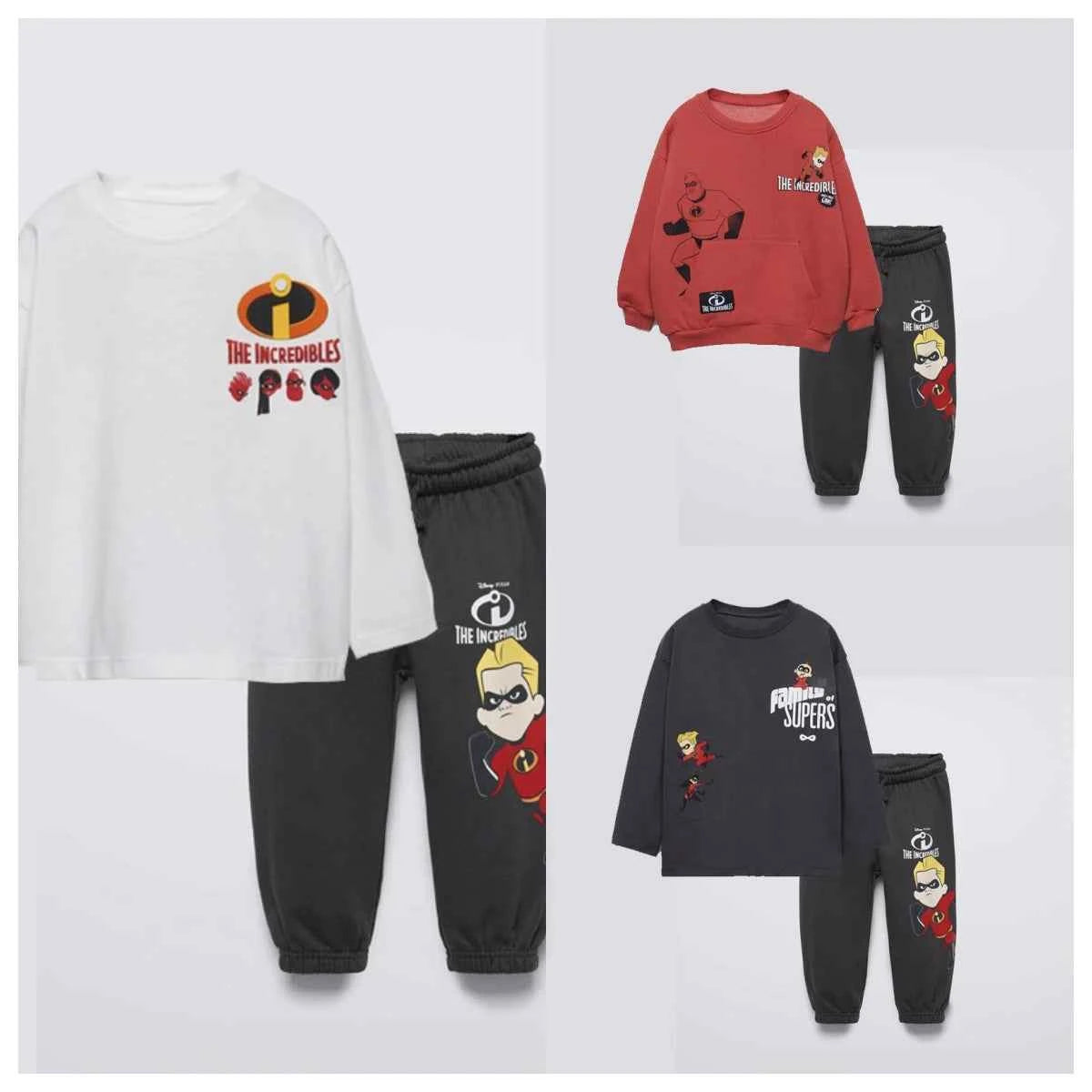 Cotton Incredibles Sweatshirt & Jogger Set With Dash Print
