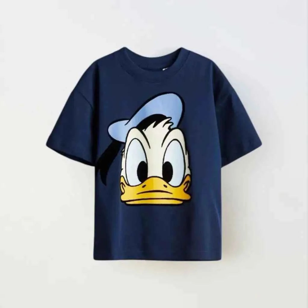 Cotton Mickey Pluto Green Tee & Donald Navy Blue Shirt
