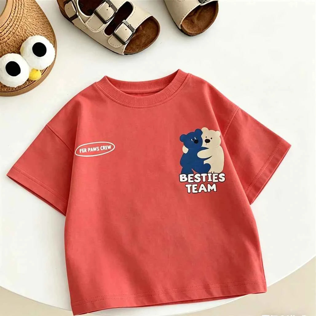 100% Cotton Mama & Papa Printed Cotton Casual Tee Shirt
