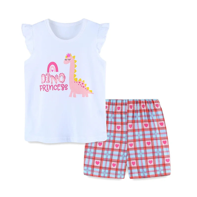 100% Cotton Ruffle Top & Shorts Set