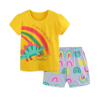 100% Cotton Ruffle Top & Shorts Set