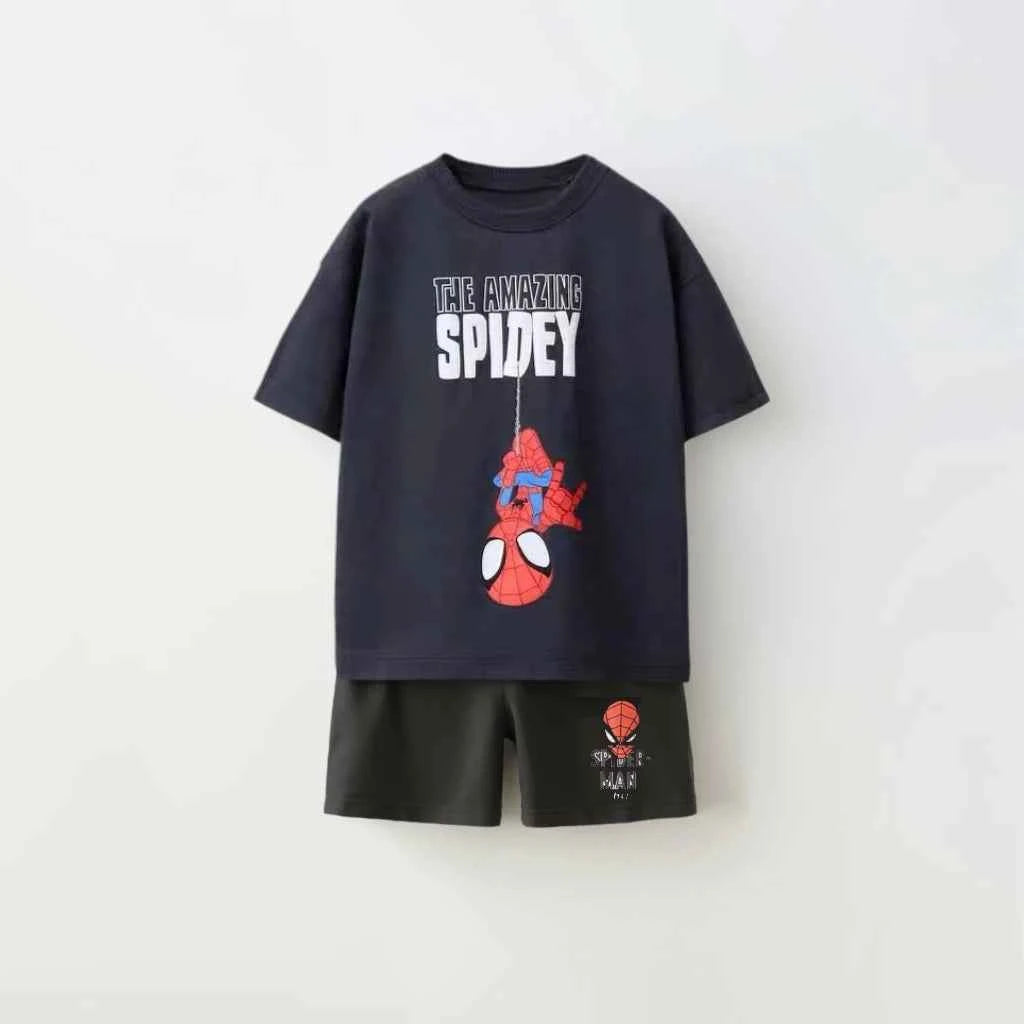 Cotton Spider-Man Spidey Amazing Friends Tees & Shorts Set