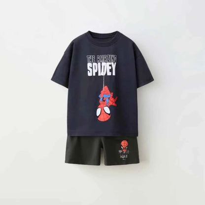 Cotton Spider-Man Spidey Amazing Friends Tees & Shorts Set