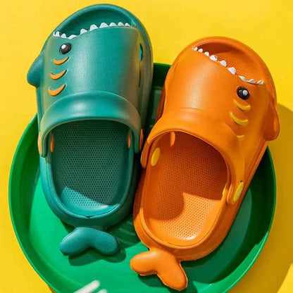 Colorful Shark Themed Slip-On Sandals & Clogs