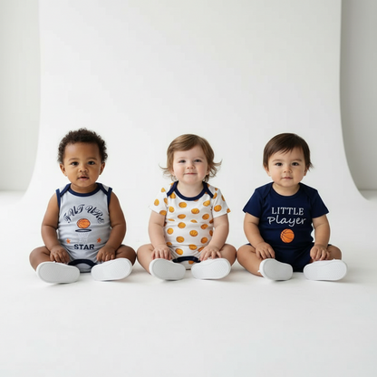 100% Cotton Baby Bodysuits (3-Pack)