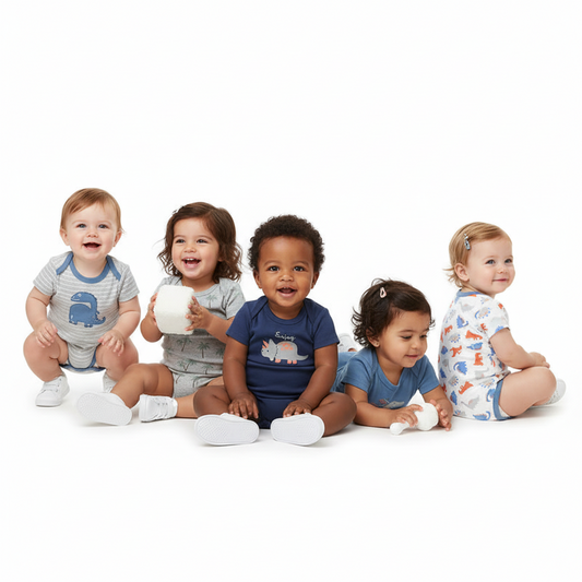 100% Cotton Baby Bodysuits (5-Pack)