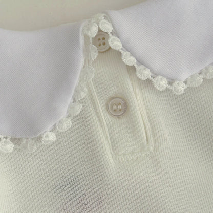 Cherry Embroidered Baby Romper – Soft Viscose Blend