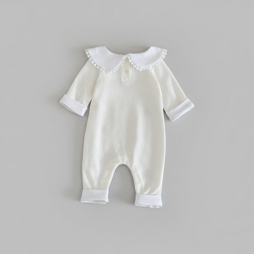 Cherry Embroidered Baby Romper – Soft Viscose Blend