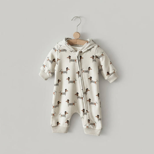 Comfortable Baby Dog Hooded Jumpsuit
