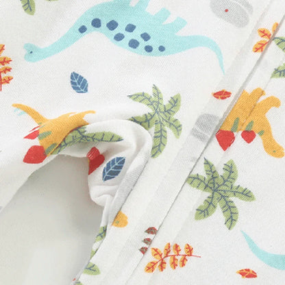 100% Cotton Dinosaur Print Footed Onesie Pajamas