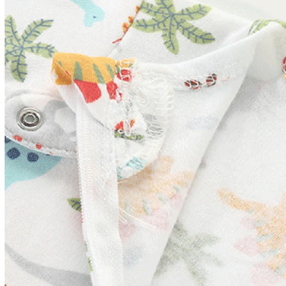 100% Cotton Dinosaur Print Footed Onesie Pajamas