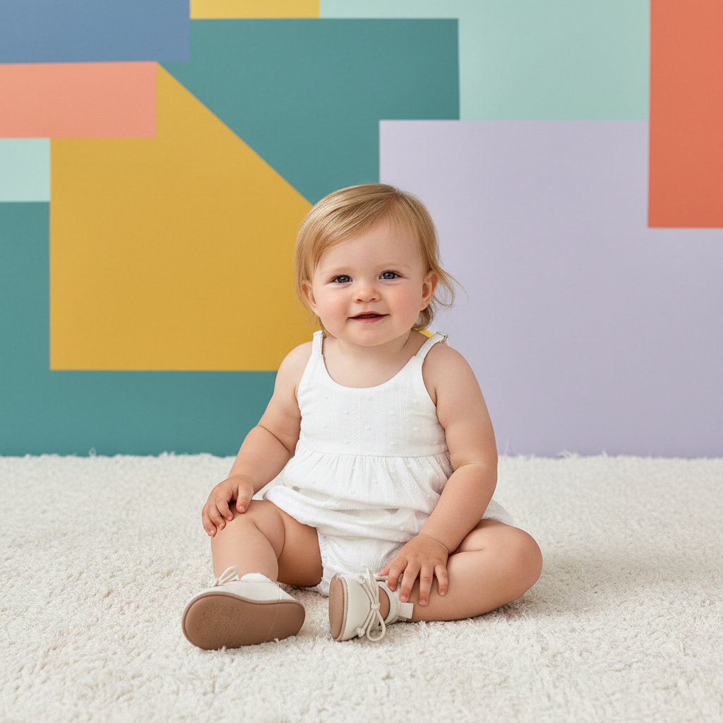 White Eyelet Linen Romper With Shoulder Straps