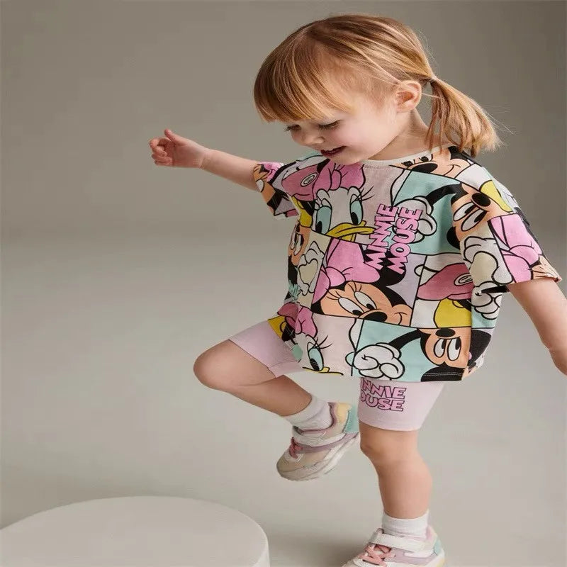 Cotton Minnie Mouse Tee & Shorts Set