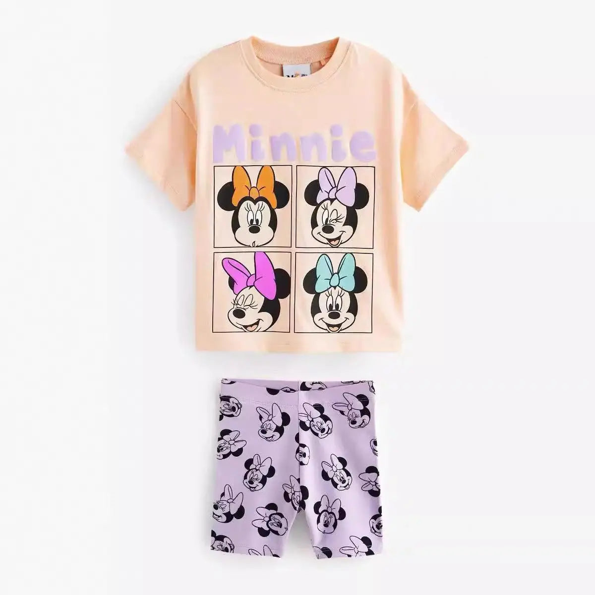 Cotton Minnie Mouse Tee & Shorts Set