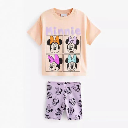 Cotton Minnie Mouse Tee & Shorts Set
