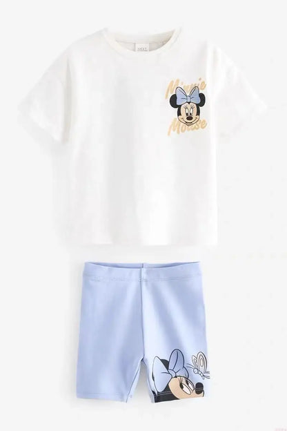 Cotton Minnie Mouse Tee & Shorts Set