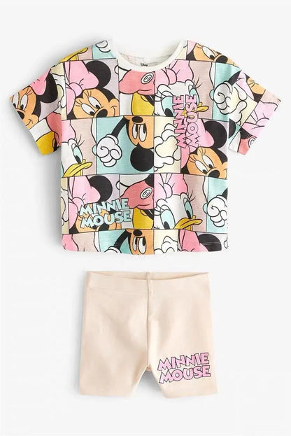 Cotton Minnie Mouse Tee & Shorts Set